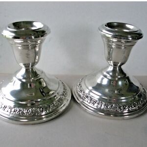 Elegant Silver Candle Holders